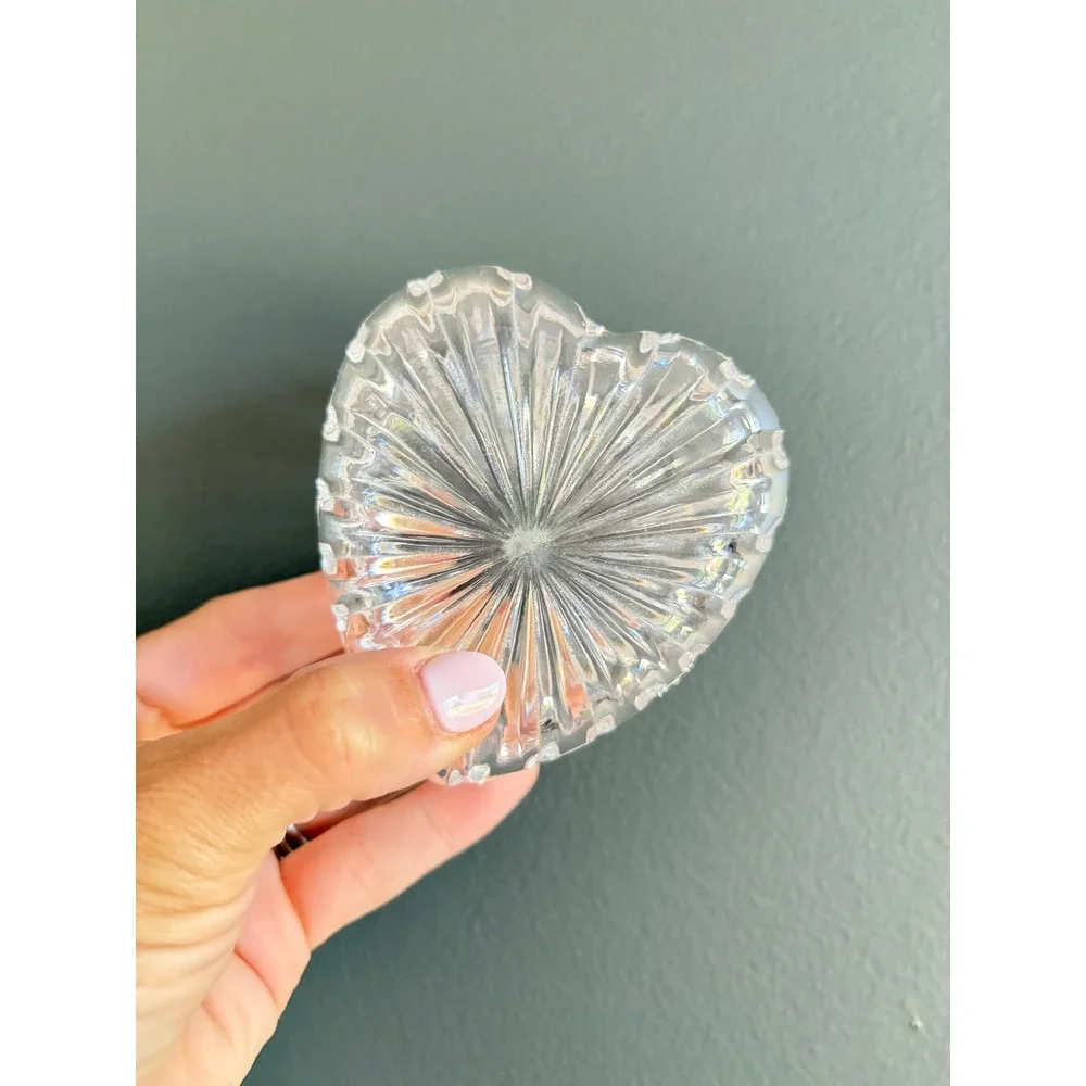 Pasabahce Lead Crystal Heart Dish